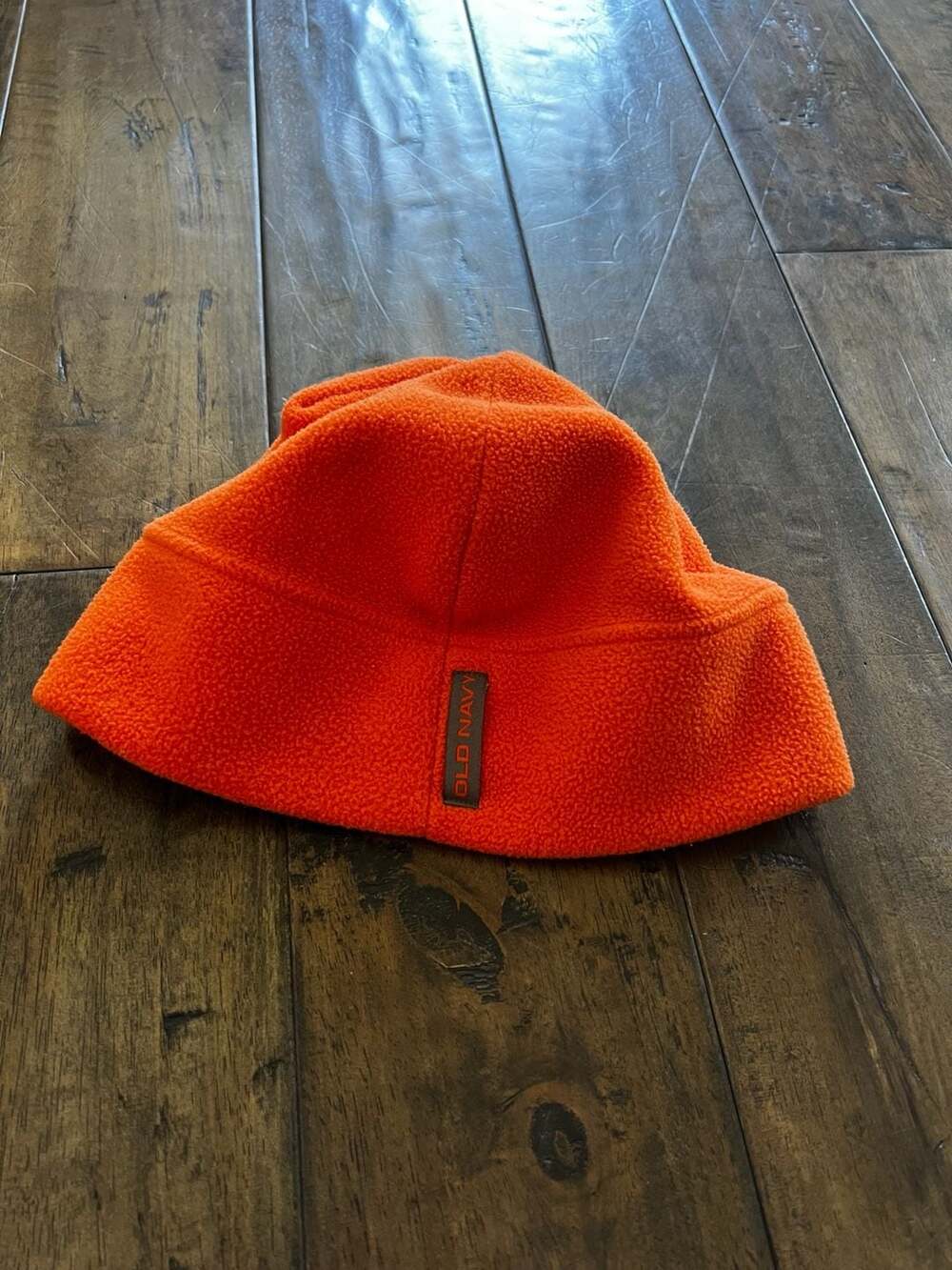 Old Navy Bright Orange Fleece Winter Beanie Hat One Size